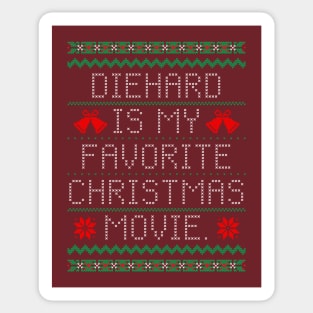 Die Hard Ugly Christmas Sweater Sticker